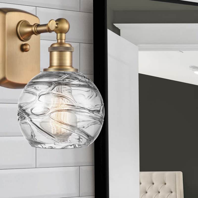 Innovations Lighting Small Deco Swirl 11" Tall Bathroom Sconce