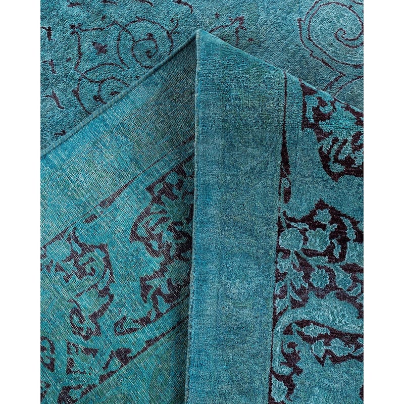 Contemporary Overdyed Wool Hand Knotted Area Rug - 6' 1" x 9' 7"