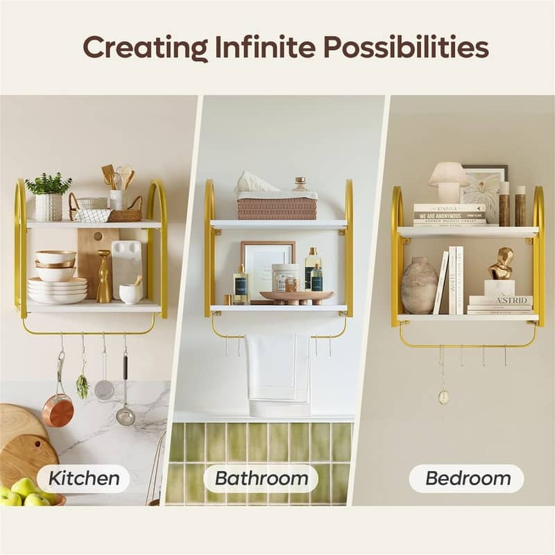 Floating Shelves for Wall Mounted - 9.5"D x 16"W x 17.4"H