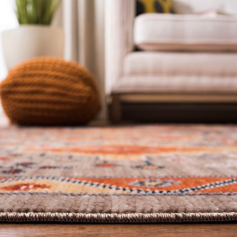 SAFAVIEH Farmhouse Nadide Boho Tribal Polyester Rug