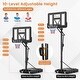 preview thumbnail 8 of 8, Costway 44'' Portable Adjustable Basketball Goal Hoop Stand System - 35.5'' x 23'' x 6'' (L x W x H)