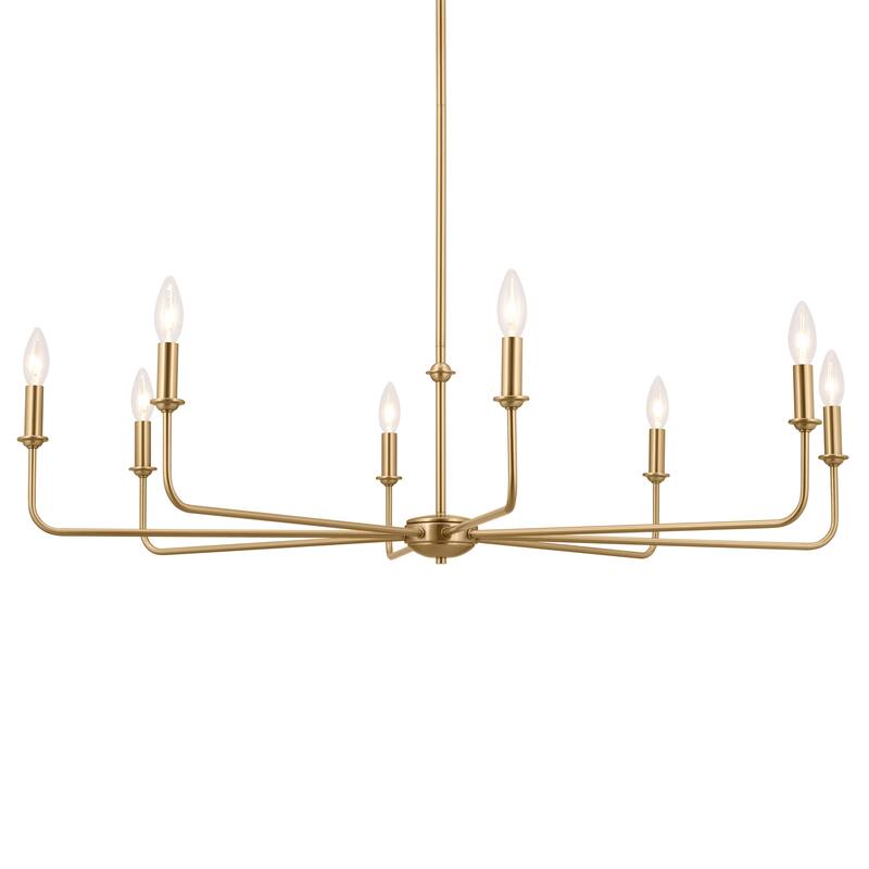 Kichler Lighting Pallas 8-Light Brushed Natural Brass Chandelier - 42.75 in