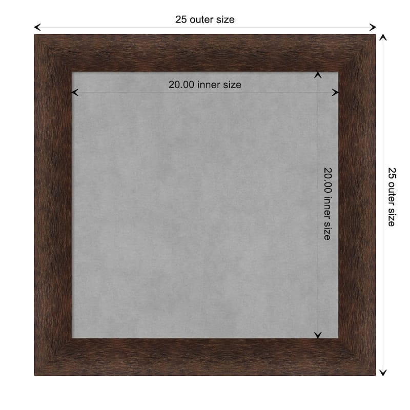 Amanti Art Warm Walnut Framed Magnetic Board - Board Size 20x20