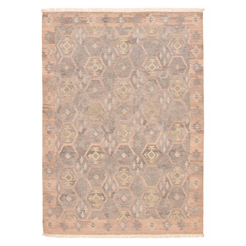 Ankara FW Grey Kilim 5'3" x 7'5" - 5'3 x 7'5 - Grey - 5'3 x 7'5