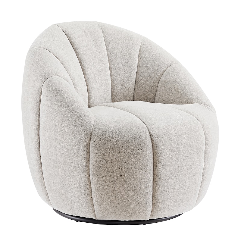 Art Leon Modern Swivel Barrel Chair