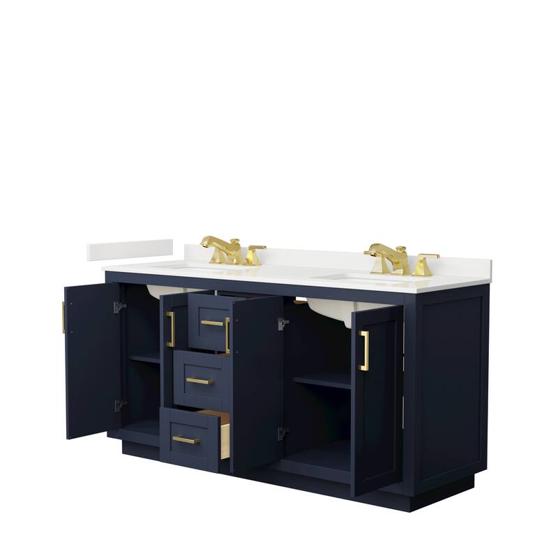 Miranda 66-inch Double Vanity, Quartz Top