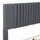 preview thumbnail 17 of 16, Full Size Upholstered Platform Bed With Classic Headboard And 4 Drawers, Linen Fabric