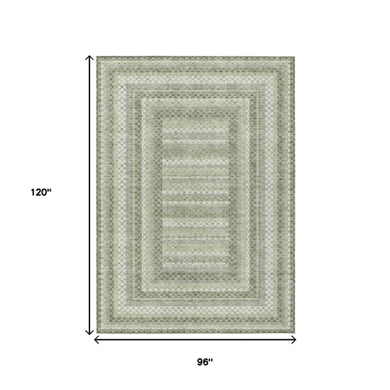 HomeRoots Geometric Transitional Rectangle Outdoor Rug