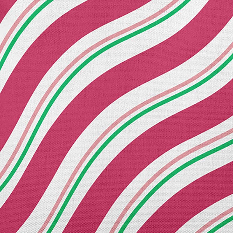 Candy Stripes Christmas Indoor/Outdoor Throw Pillow