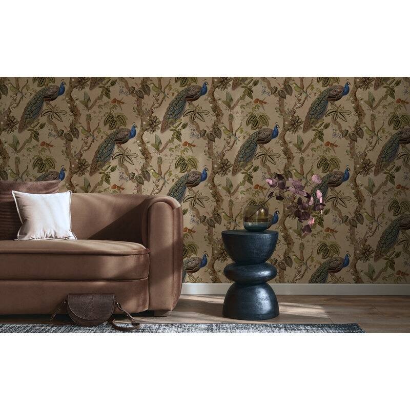 Cassia Peacock Non-Pasted Wallpaper - Covers 56 Square Feet
