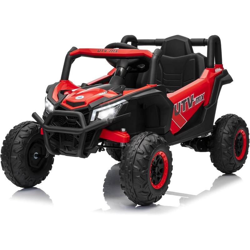 12V Kids Ride On Car,UTV Truck with Remote Control,Electric Vehicle with 4 Spring Suspension - Red