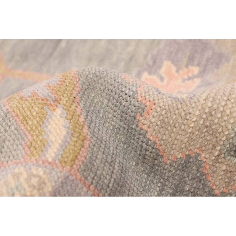 ECARPETGALLERY Hand-knotted Modern Oushak Sage Wool Rug - 7'10 x 9'10