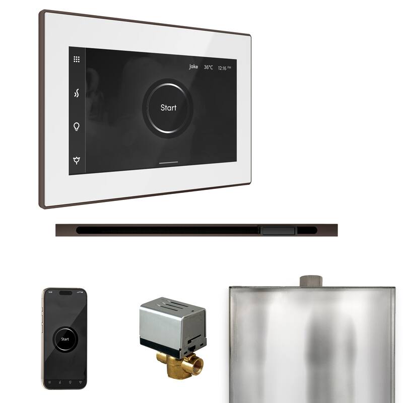 Mr Steam BXL Xbutler Linear Package Steam Shower Control Package with - White / Oil-Rubbed Bronze