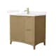 Option Natural Oak / White Quartz Top / Brushed Gold