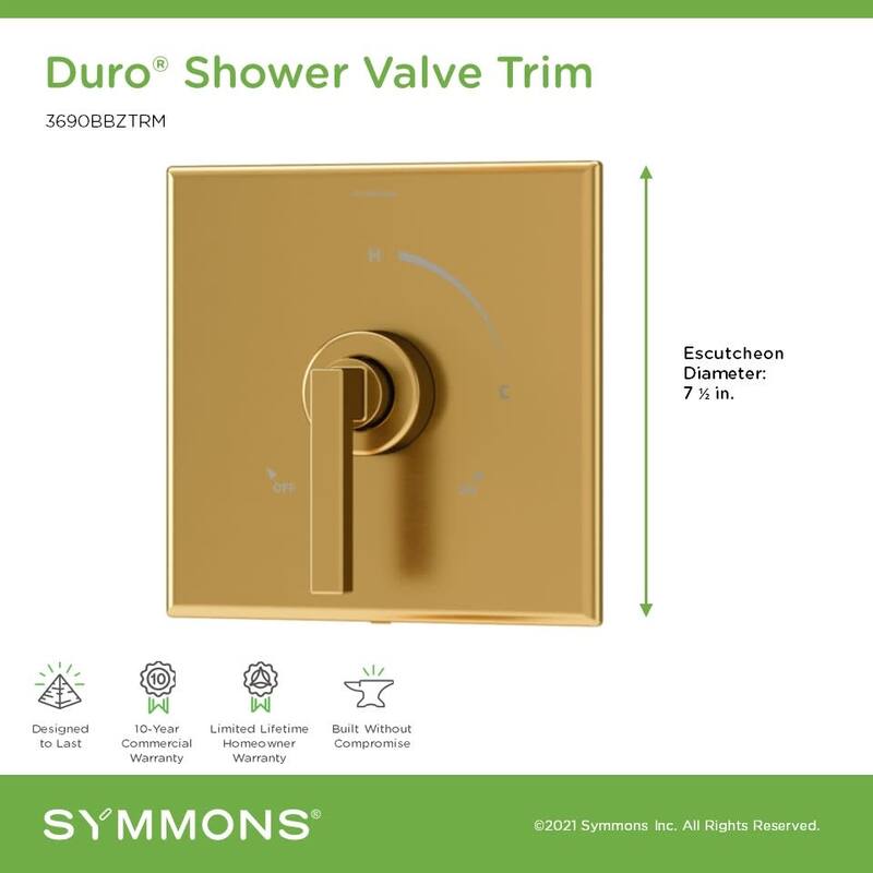 Symmons 3690TRM Duro Pressure Balanced Valve Trim Only with Single