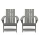 preview thumbnail 31 of 38, Encino Outdoor Adirondack Chairs (Set of 2) by Christopher Knight Home