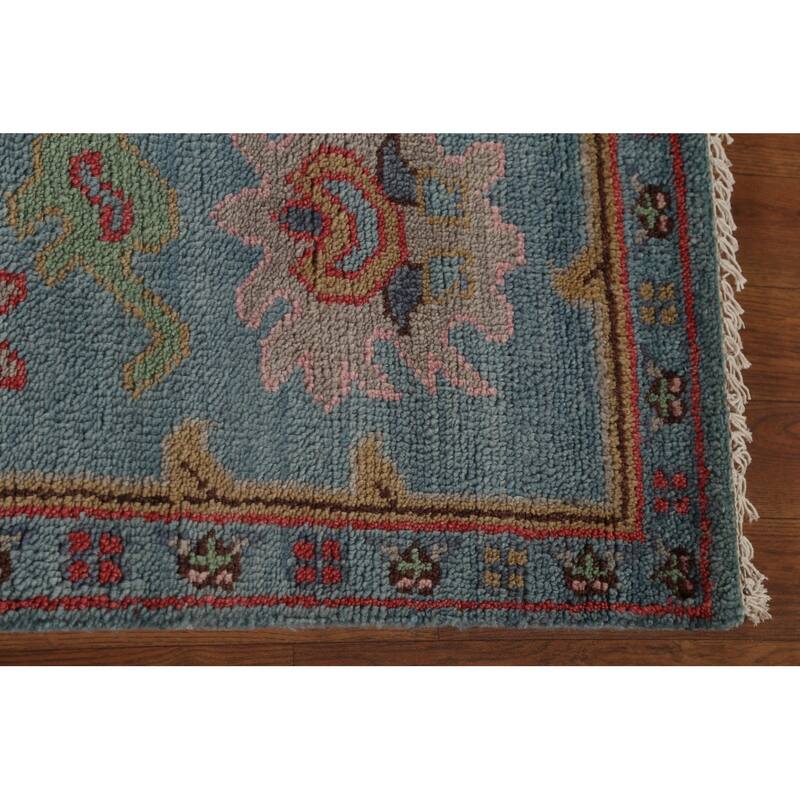 All-Over Oushak Oriental Area Rug Hand-Knotted Wool Carpet - 8'2"x 9'10"