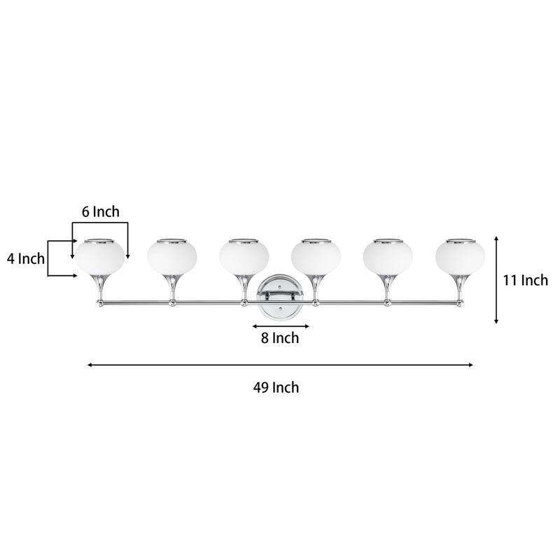 Acroma Aged Brass/Polished Chrome Finish Modern Globe Vanity Light