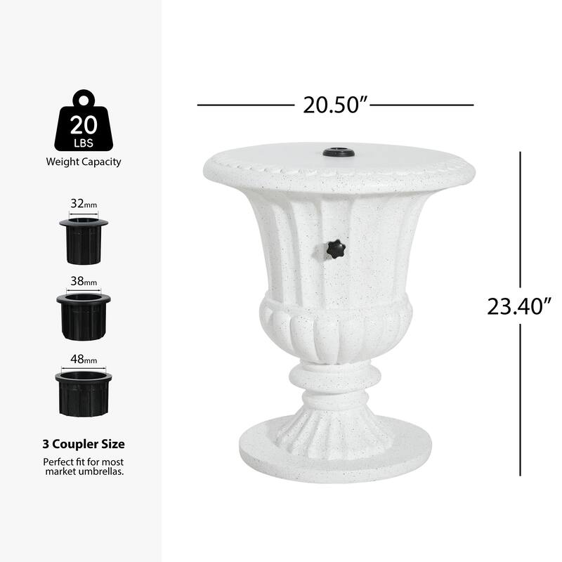 Christopher Knight Home - Adela Modern Outdoor MGO Side Table Umbrella Base with Sand-Filling