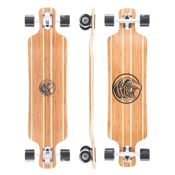 本日限定価格WHITE WAVE LONGBOARDS White Wave Longboards Bamboo Drop Deck 38 Inch Freestyle