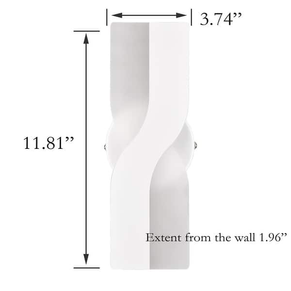 dimension image slide 1 of 2, Madison Led Wall Sconces Wall Light Modern Bathroom Vanity Light 4000k , Set of 2