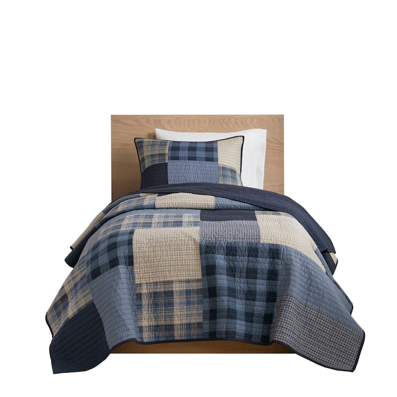 Woolrich Winter Hills Tan Oversized Cotton Quilt Set