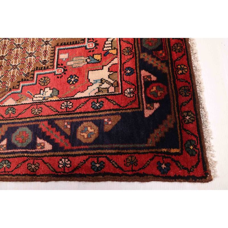 ECARPETGALLERY Hand-knotted Anatolian Vintage Brown Wool Rug - 4'10 x 9'2
