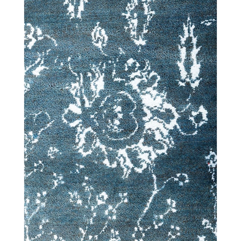 Ikat One-of-a-Kind Hand-Knotted Area Rug, Green - 7' 10" x 10' 3"