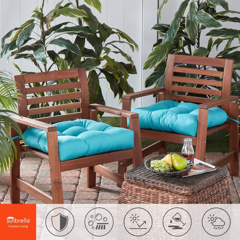 Sunbrella Tufted 20-inch Outdoor Chair Cushion