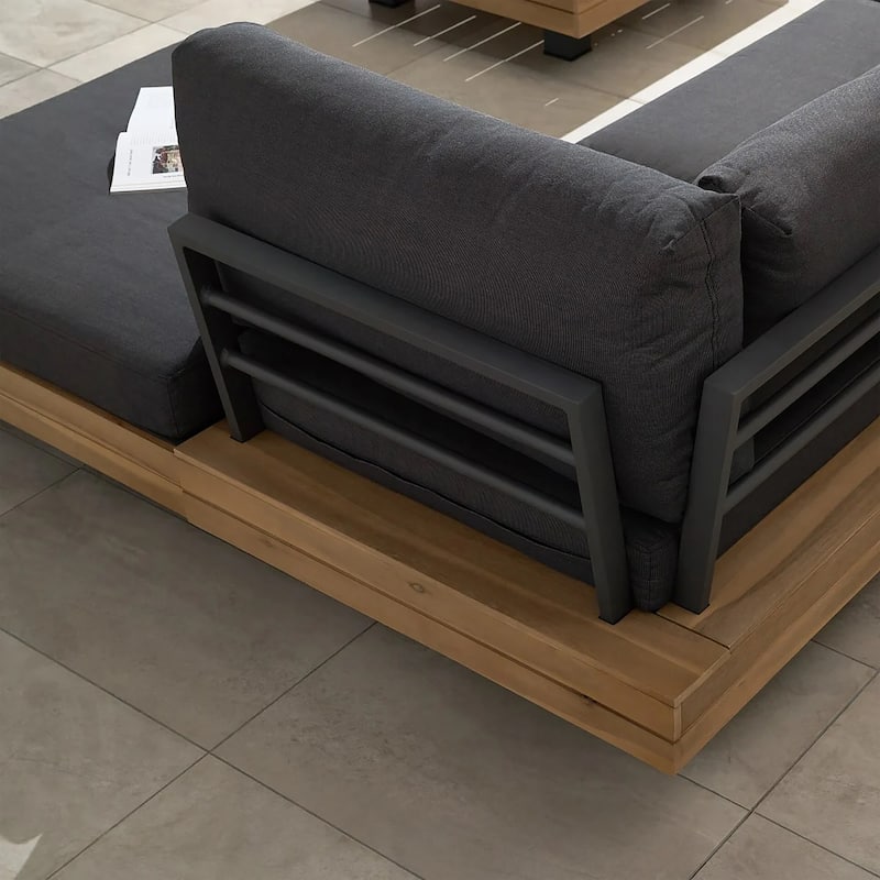 Poly and Bark Celenza Modular Full-Corner Sectional Set with Coffee Table