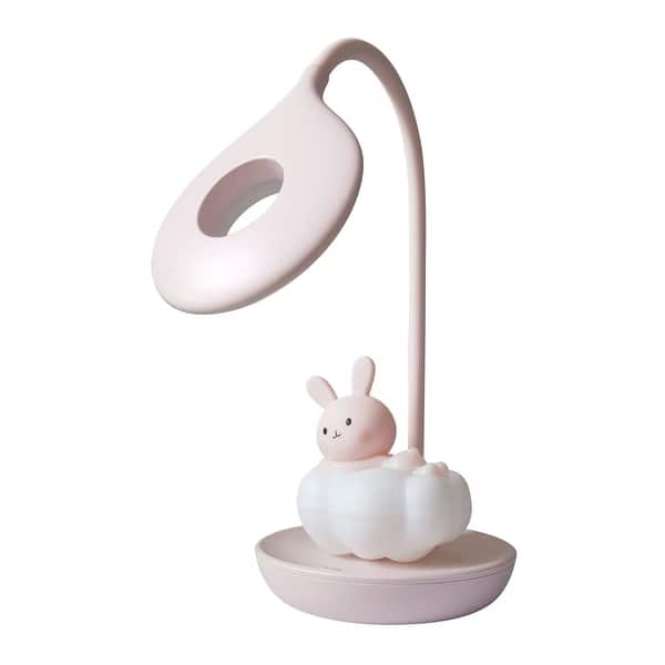 slide 2 of 2, Lumi Pals Kid's Table lamp/ night light Bunny in cloud Pink