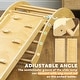 preview thumbnail 6 of 7, Qaba Pikler Triangle Set, 4 in 1Indoor Toddler Climbing Toys with Arch Climber, Ramp & Cushion, Natural Wood