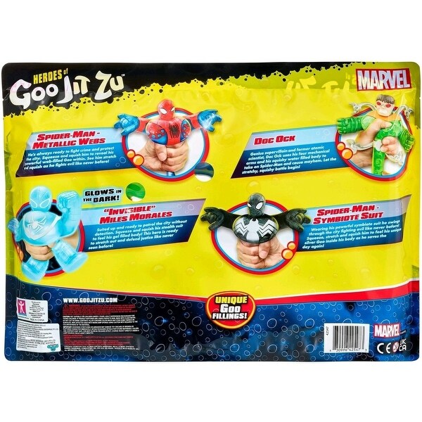 Heroes of Goo Jit Zu Spider Man Mega 4 Pack with Unique Goo