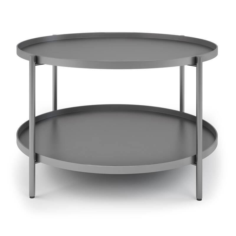 WYNDENHALL Lipton Industrial 32 inch Wide Metal Coffee Table - 31.5 "w x 31.5" d x 18.5" h