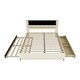 preview thumbnail 5 of 10, King Size Bed Beige Upholstered Bed Slat Platform Bed with Twin SIze Trundle Bed & 2 Drawers, Hidden Storage Headboard, Beige