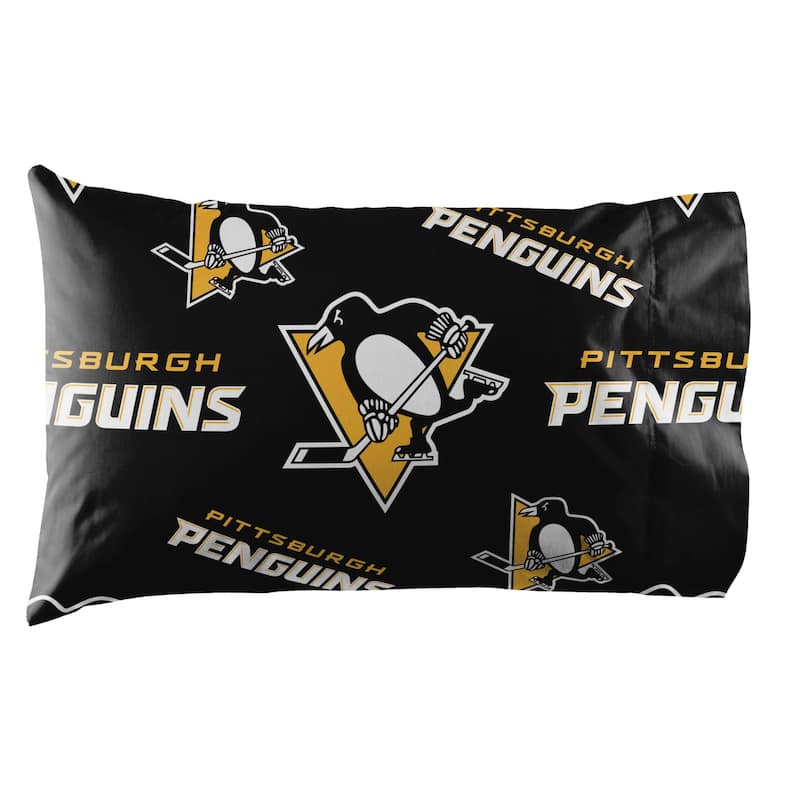 NHL Pittsburgh Penguins Rotary 5-piece Queen Bed in a Bag Set