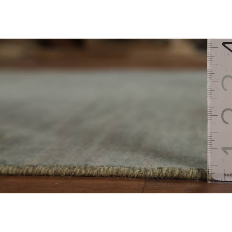 Modern Gabbeh Oriental Rug Hand-Knotted Solid Wool Carpet - 5'7" x 6'7"