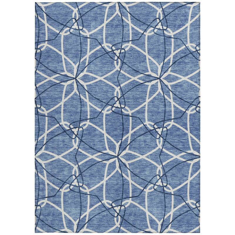 HomeRoots Geometric Modern Rectangle Outdoor Rug