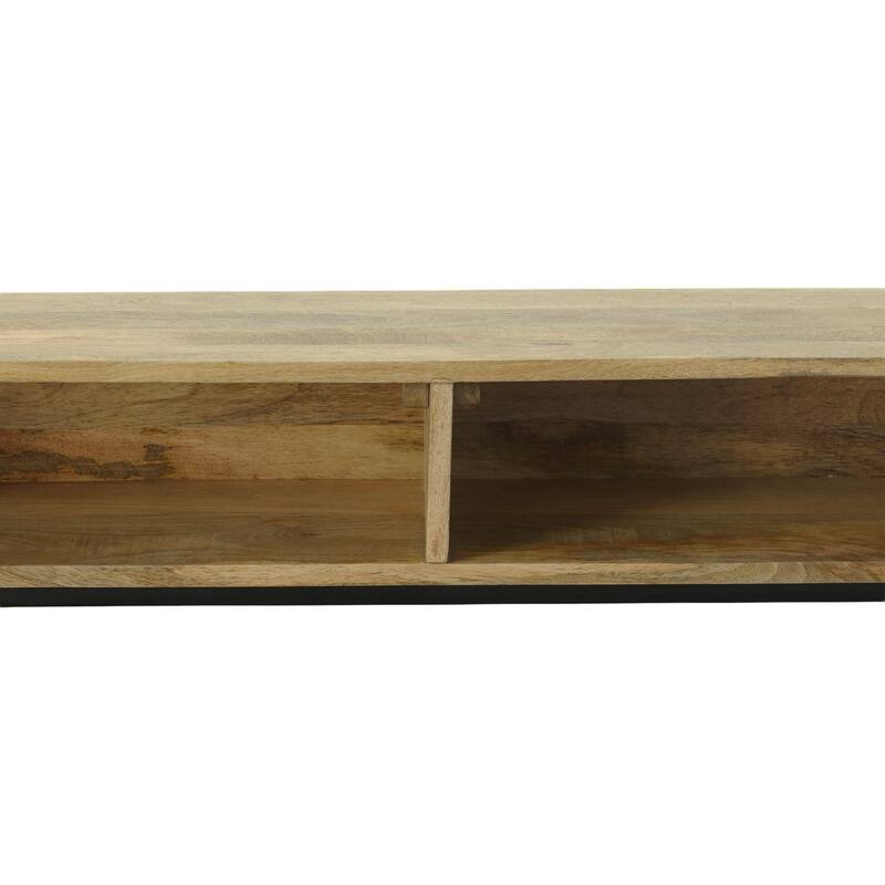 Wooden Console Table with Cubbies - 42" - Brown and Black
