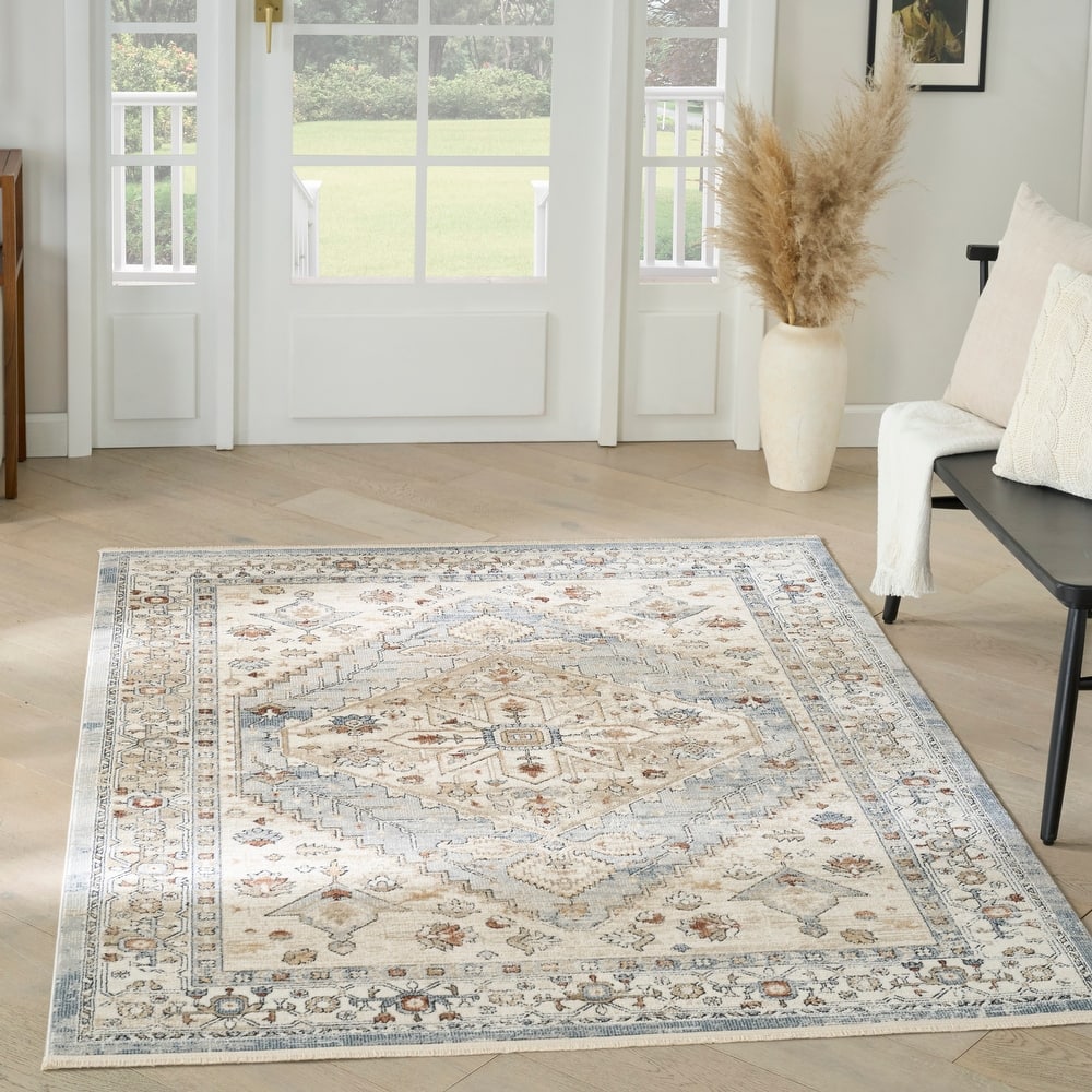 Nourison Pardis Indoor only Blue Persian Area Rug