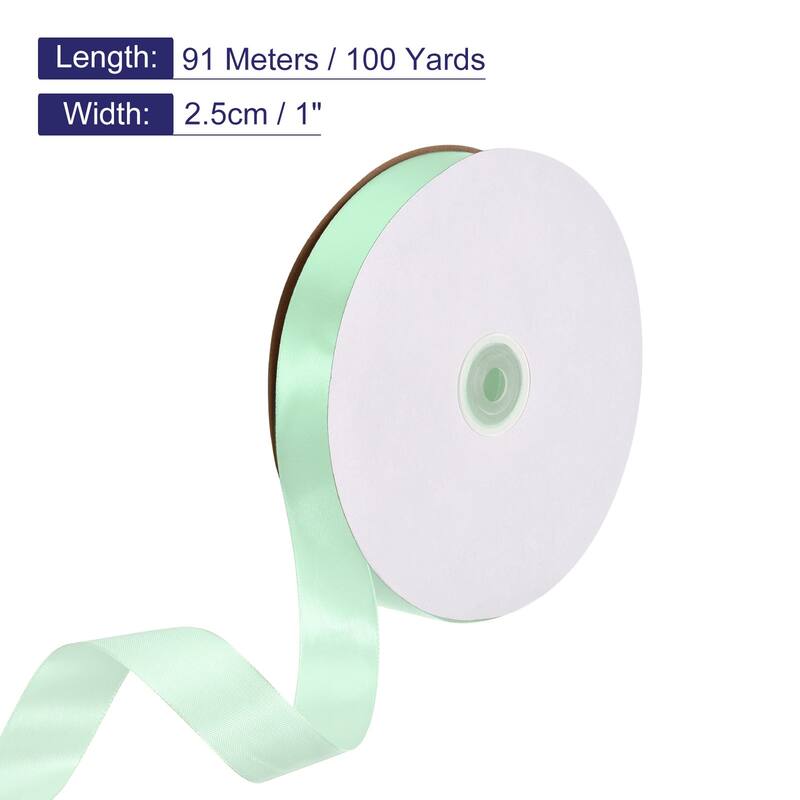 Satin Ribbon, 100 Yards Single Face Polyester Satin Ribbon