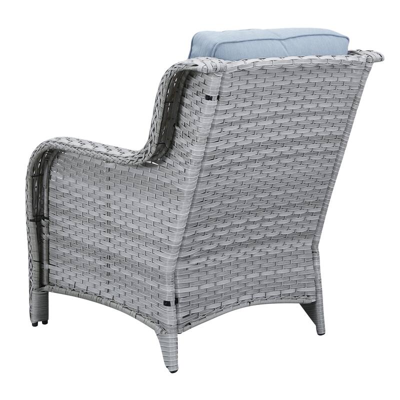 Gymojoy Outdoor 3-Seat Sofa Pario Chair Coffee Table with Cushion