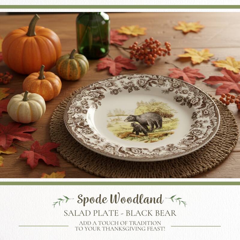 Spode Woodland Assorted Animals Salad Plate
