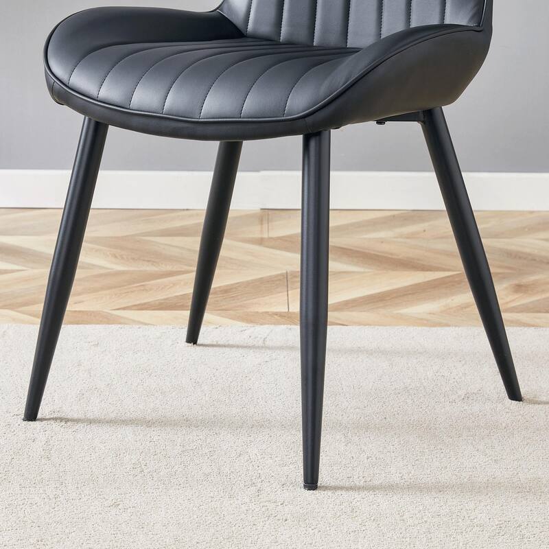 The Minimalist Ergonomic Dining Chair Comes In A Pack Of 4,Extended And Curved Seat Cushions