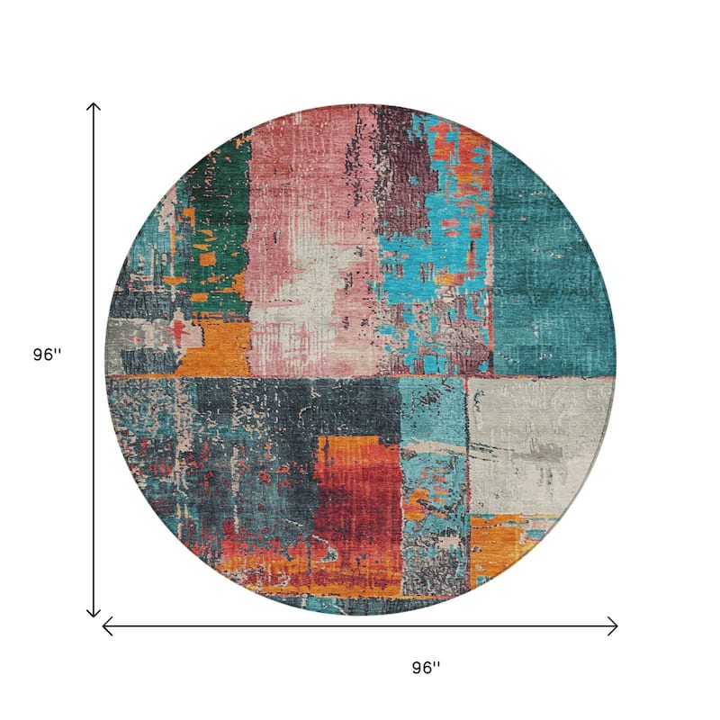 HomeRoots Abstract Transitional Rectangle Outdoor Rug