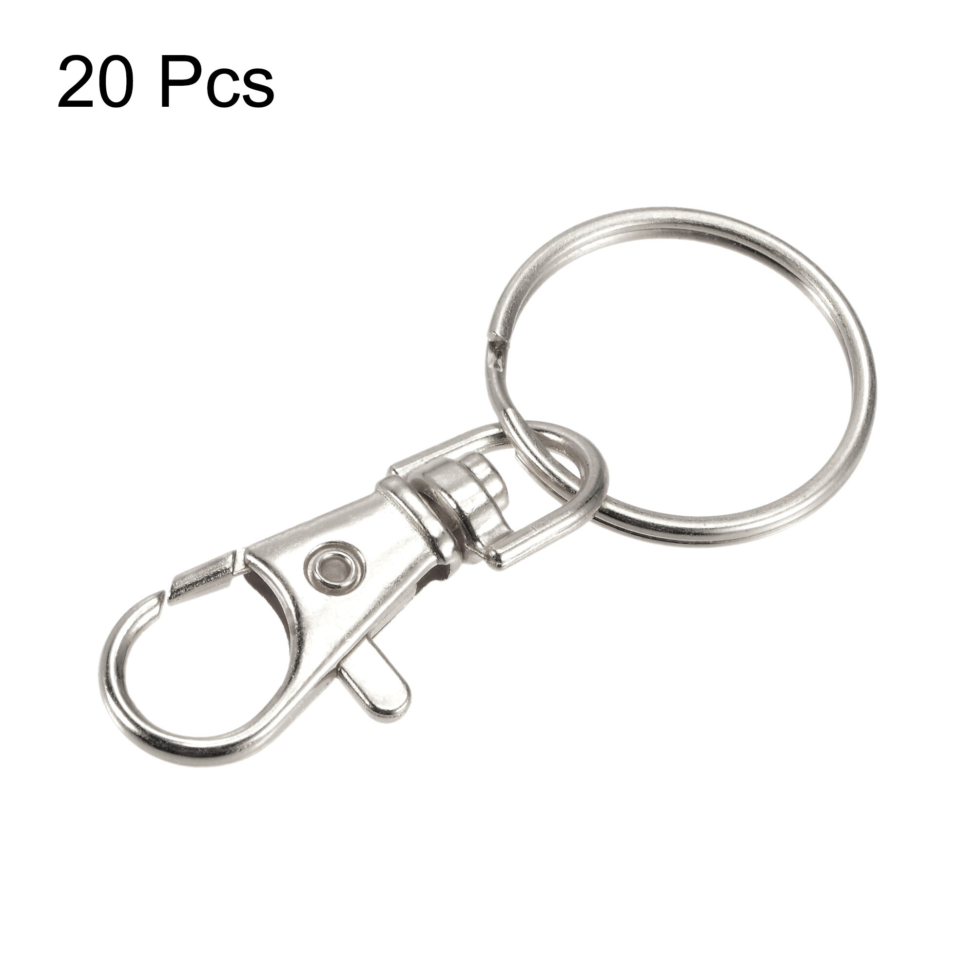 Swivel Clasps Lanyard Snap Hook w Key Chain Ring for Crafts Keychains