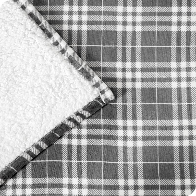 Bare Home Sherpa Fleece Blanket - Reversible Plush Bed Blanket