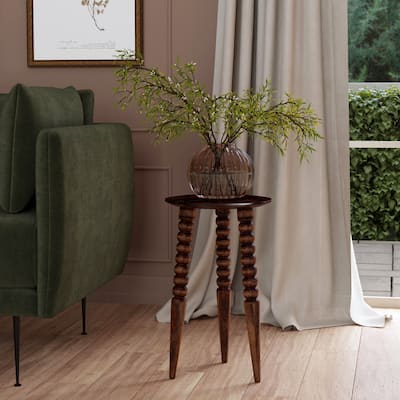 Handmade Fluornoy Wood Accent Table
