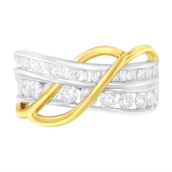 1/10 cttw, G-H,I2-I3 3 Diamond Wedding Band in 10K Yellow Gold Size-5.75 1/10 cttw, G-H,I2-I3 3 Diamond Wedding Band in 10K Yellow Gold Size-5.75