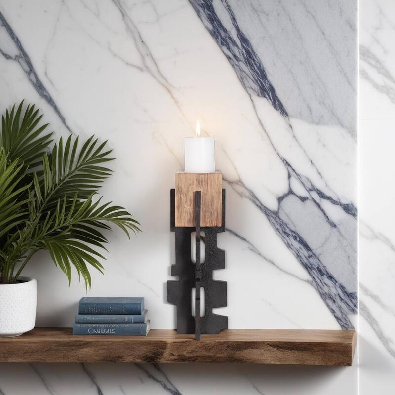 Cade Architectural Pillar Candle Holder- Tall